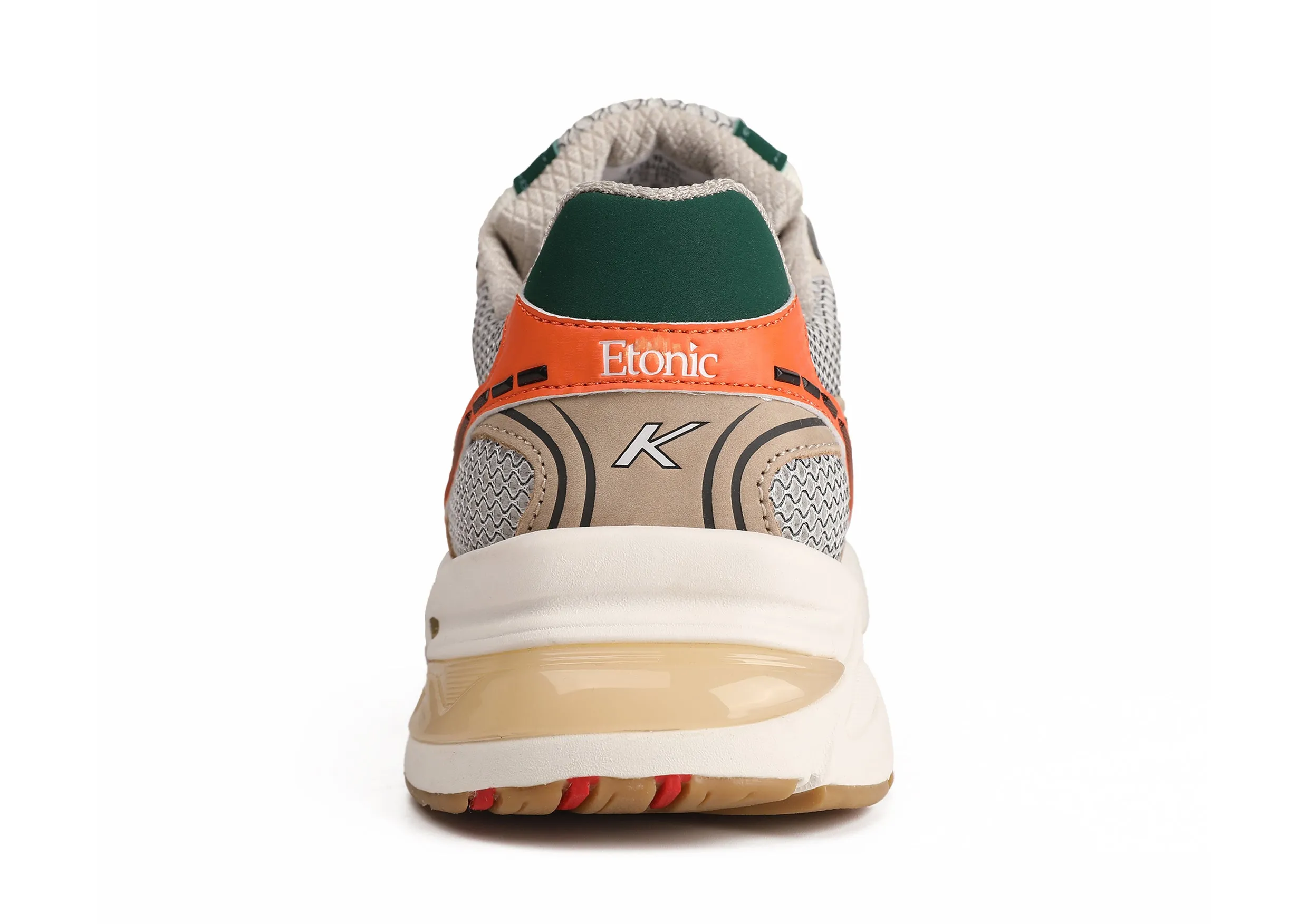 Etonic Kendari 3.0 sneakers in beige leather, light grey mesh and multi-color inserts and details.