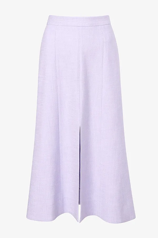 Eva Skirt - Stretch Tweed :: Lilac/Ivory