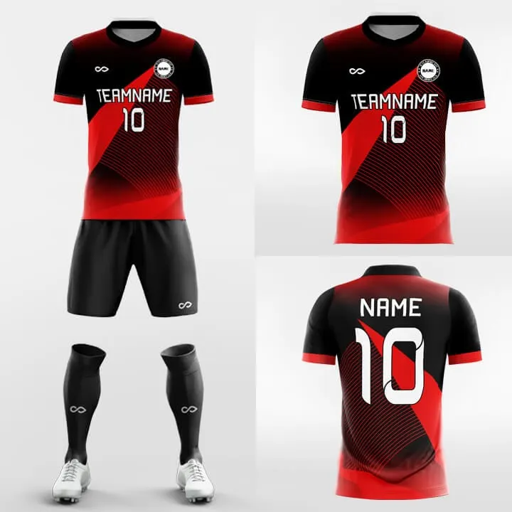 Fighting Fire - Custom Soccer Jerseys Kit Sublimated Design