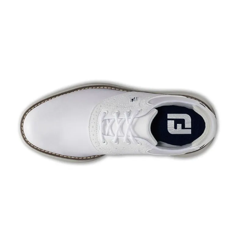 FOOTJOY Traditions Junior Spiked Shoes (White)