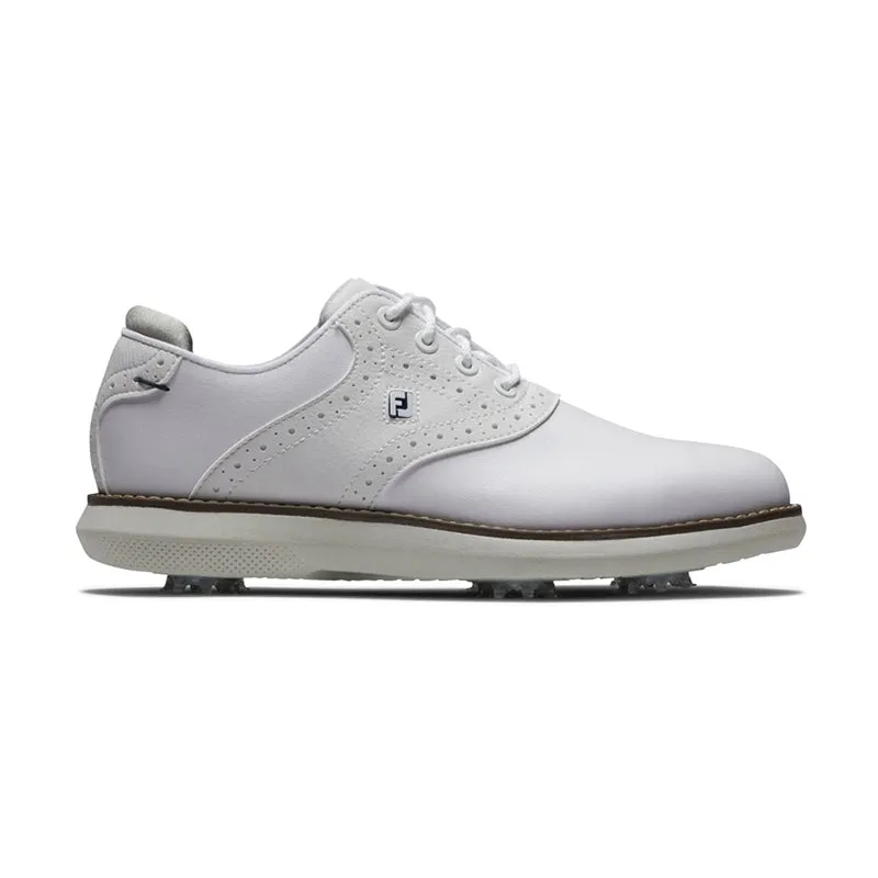 FOOTJOY Traditions Junior Spiked Shoes (White)