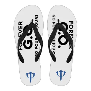 Forever G.O. Men's Flip Flops With Trident on the Heal