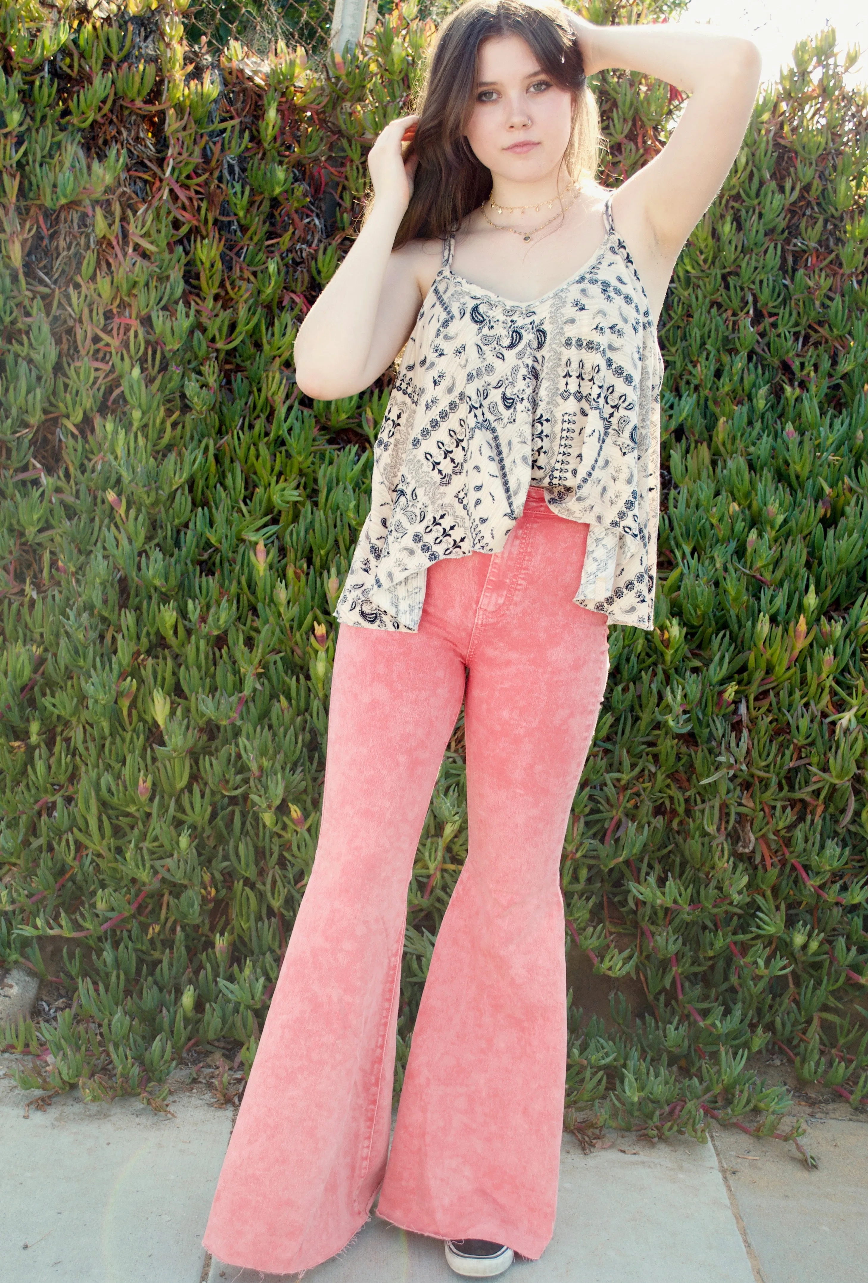 FP Prairie Pink Flare Pants