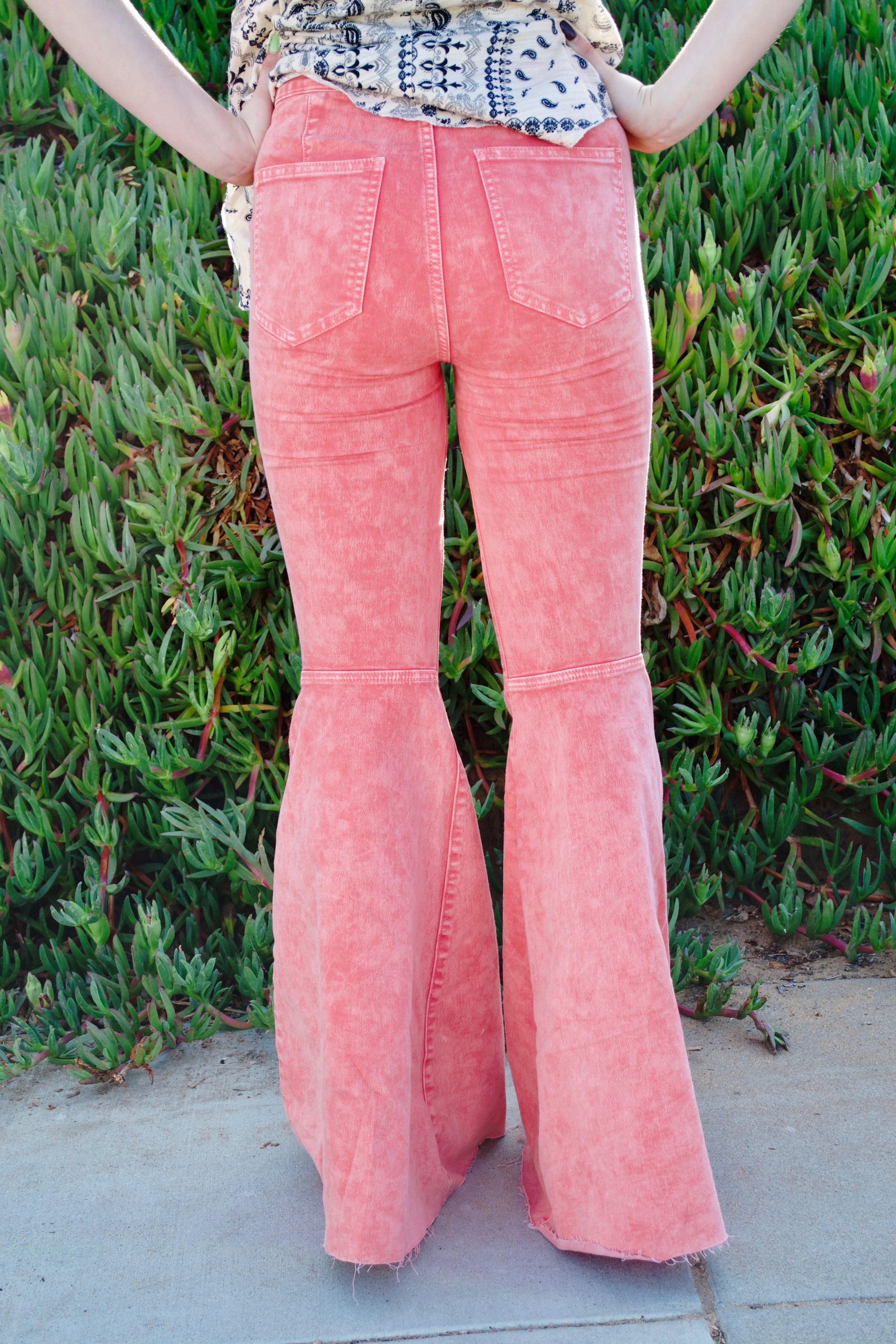 FP Prairie Pink Flare Pants