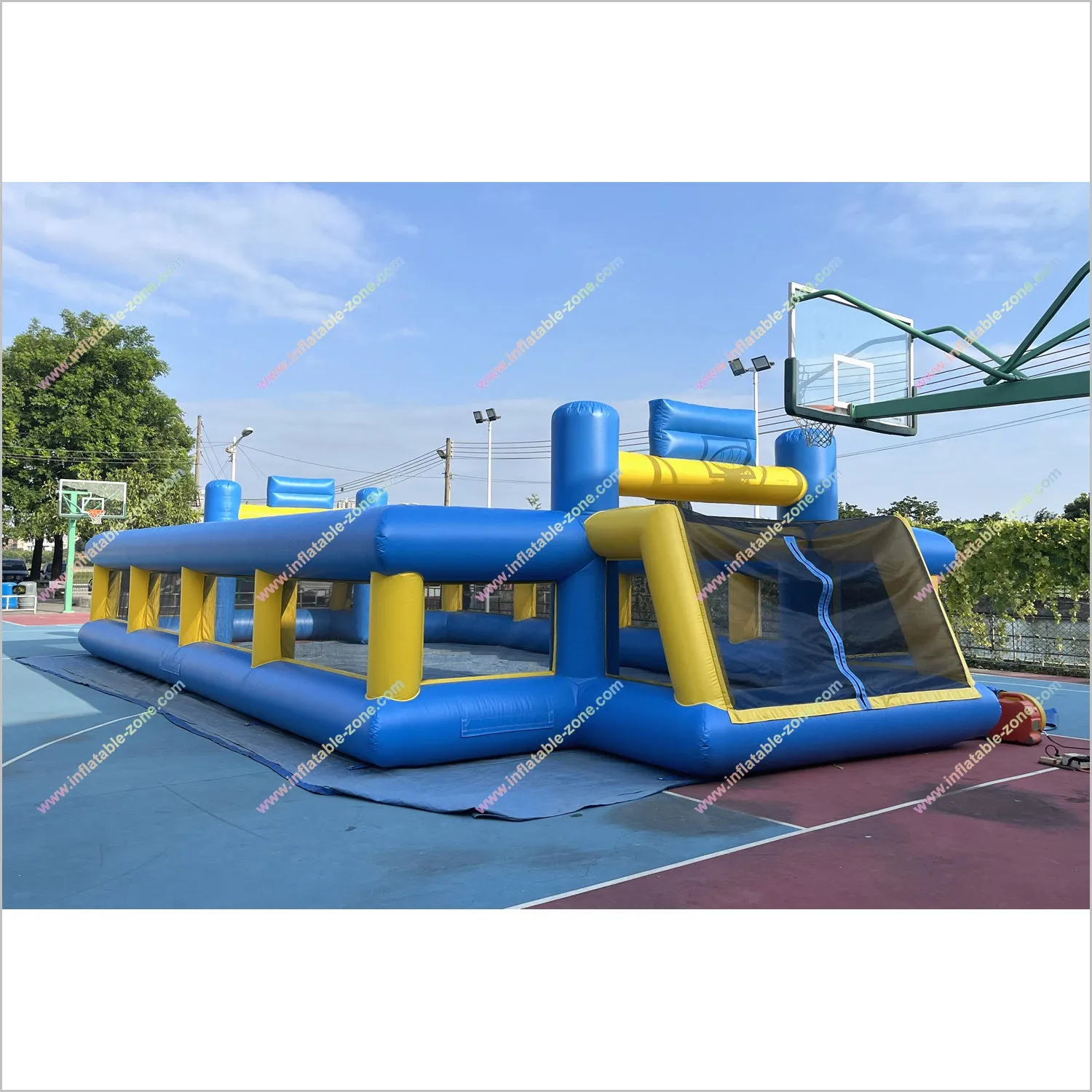 Fun Outdoor Sports Games Football Pitch Near Me Childrens Soft Play Area Inflatable Soccer Field For Rent