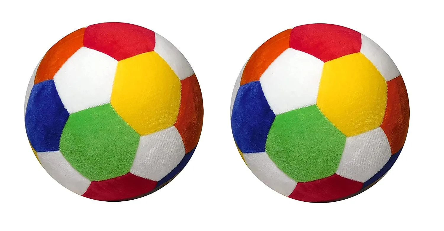 FunBlast Soft Ball for Kids - Plush Ball for Babies, Ball for Kids, Rattle Ball, Soft Balls for Baby, Balls for Babies, Toys for Kids, Football for Kids (Pack of 2 Pcs) (15 cm)