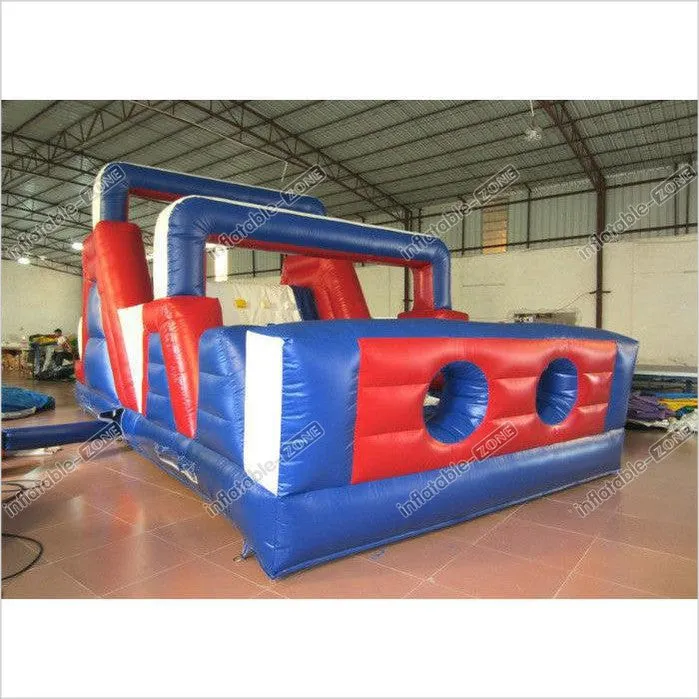 Funny Sports Games Obstacle Course Bouncer , Indoor Playground Obstacle Bouncy Castle