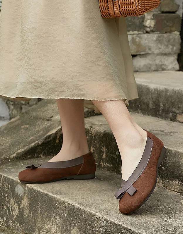 Genuine Leather Soft Sole Comfortable Retro Flat Shoes