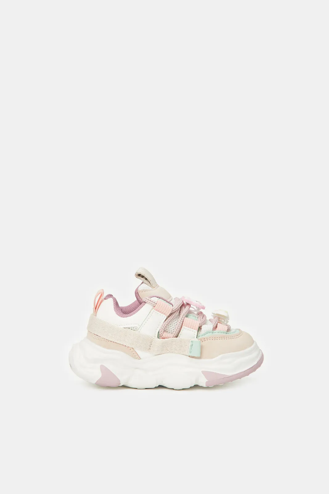 Girls Pink Chunky Sneakers