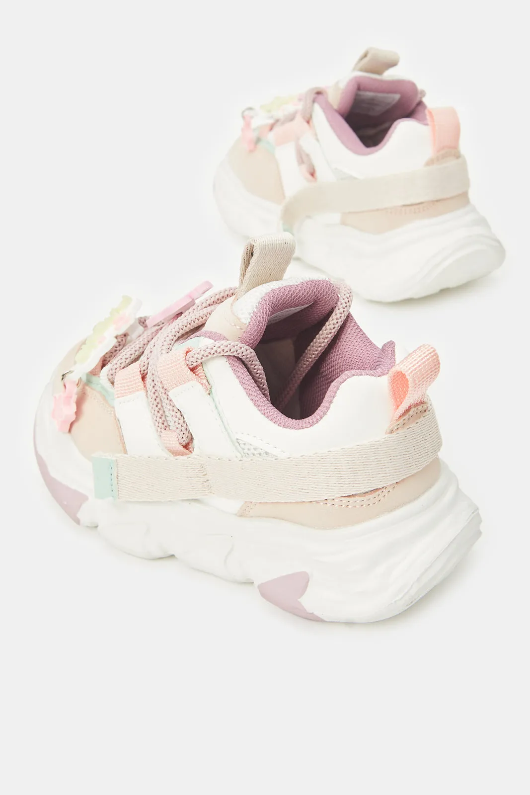 Girls Pink Chunky Sneakers