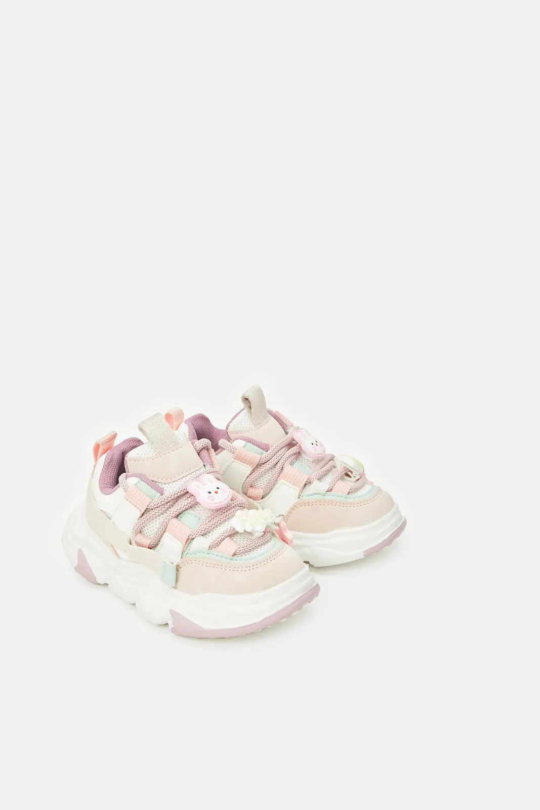 Girls Pink Chunky Sneakers