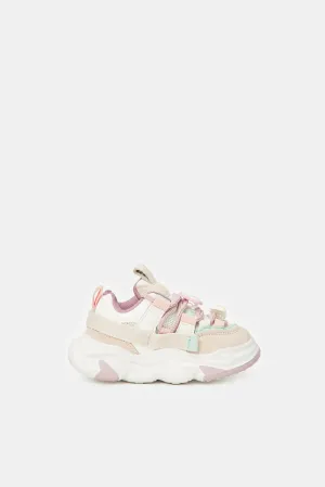 Girls Pink Chunky Sneakers