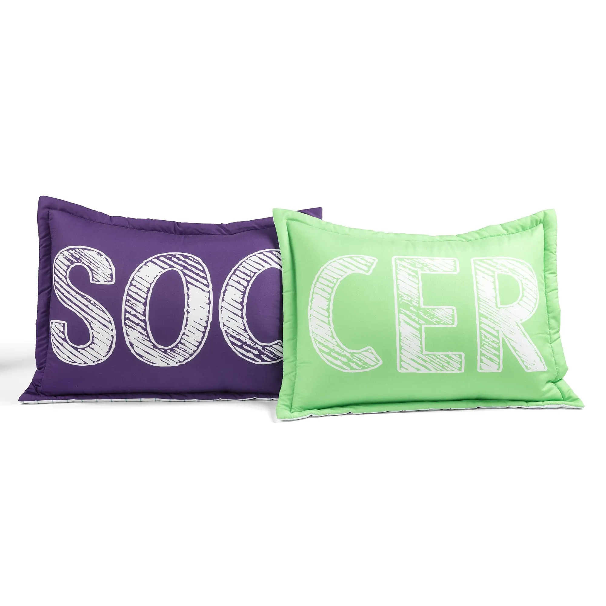 Girls Soccer Kick Comforter Set