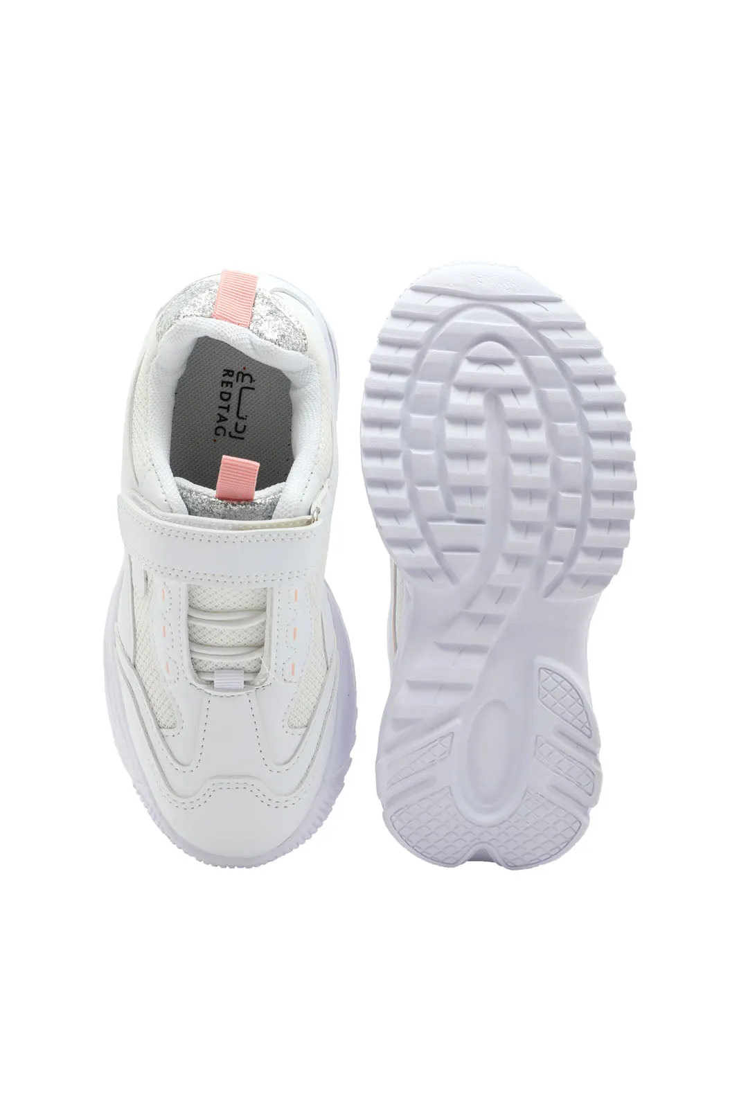 Girls White Chunky Trainer