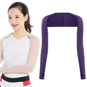 Golf Sunscreen Shawl Sleeves Outdoor Sports Cycling Ice Silk One Word Raglan Sleeves, Size: One Code(Deep Purple)