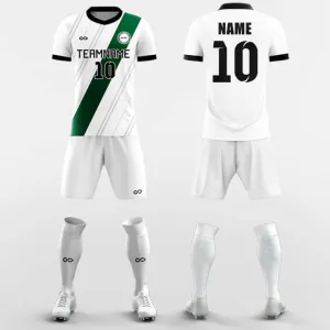 Green Ribbon - Custom Soccer Jerseys Kit Sublimated Design