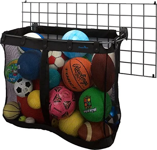 Grid or Wall Mount Big Mesh Sports Basket