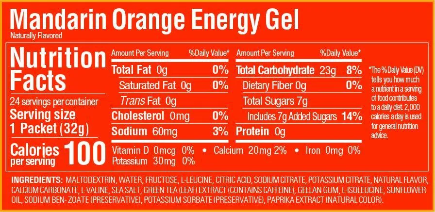 Gu Energy Gel- Mandarin Orange   Caffeine