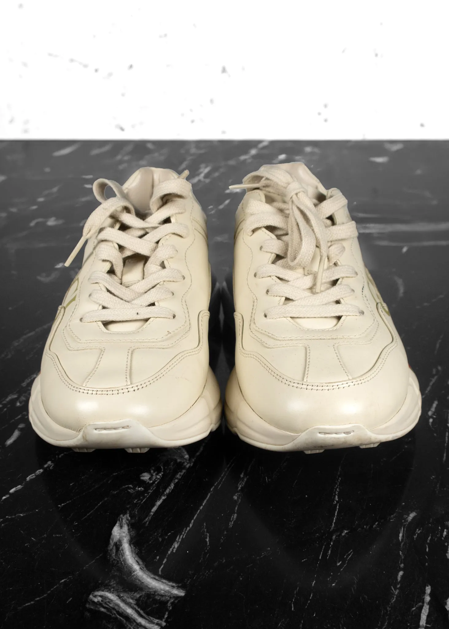 Gucci Rhyton Gucci Logo Leather Sneakers