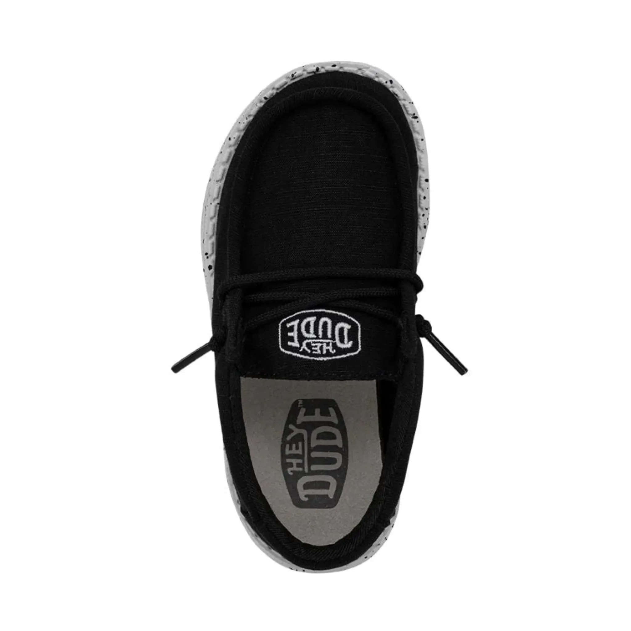 HEY DUDE TODDLER WALLY SLUB CANVAS BLACK - 40029001