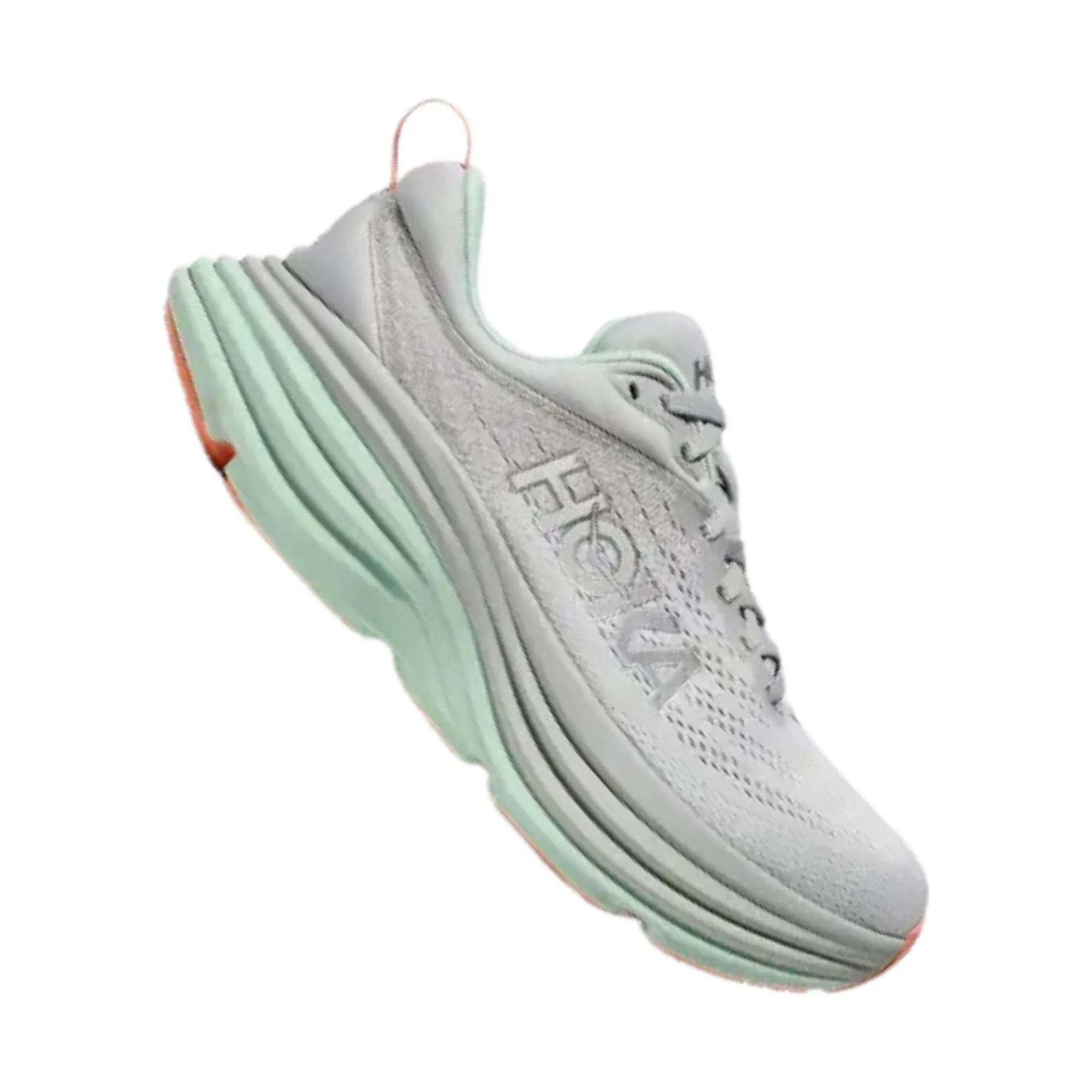 HOKA Women's Bondi 8 - Stardust/ Aqua Breeze