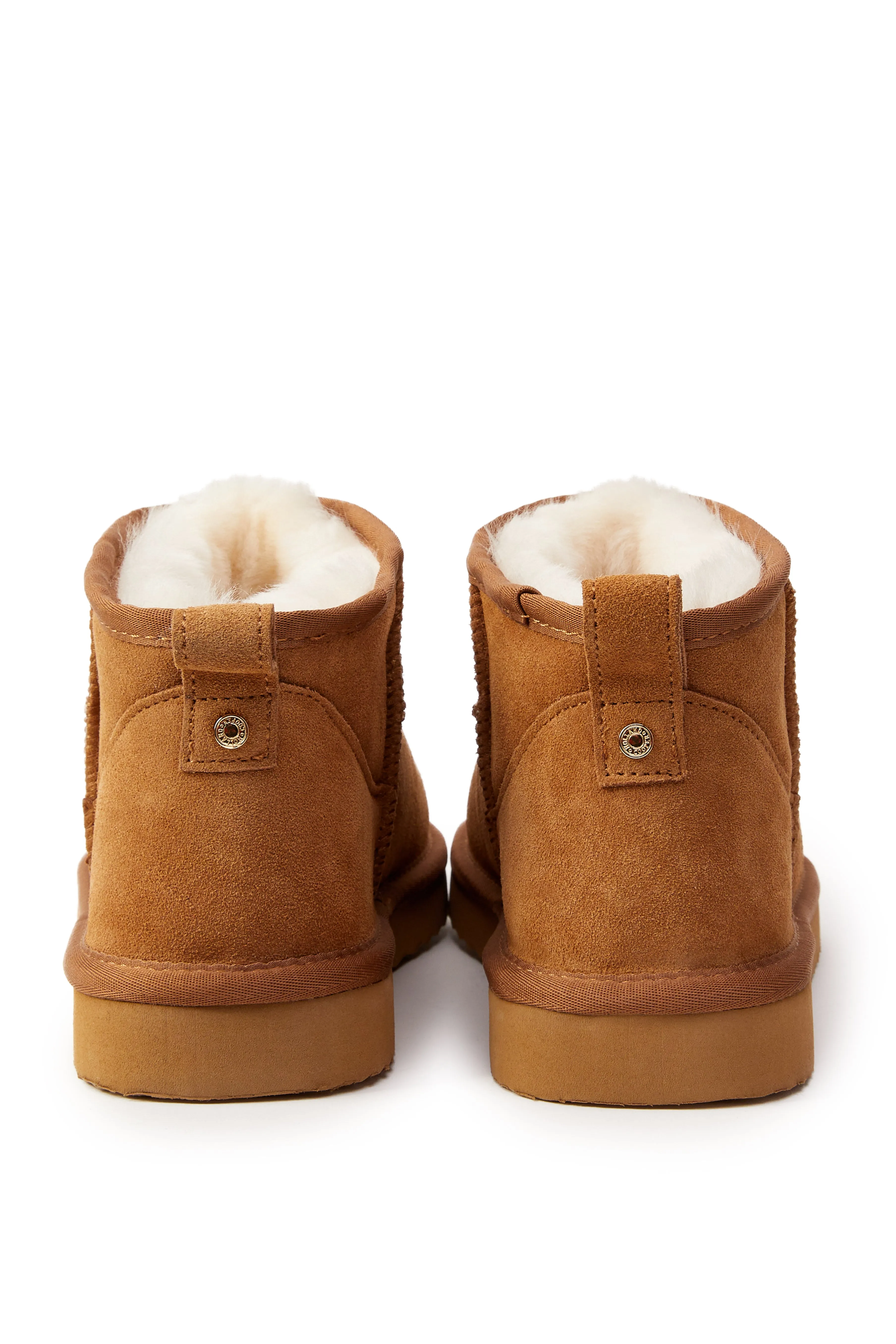 Holland Cooper Ultra Mini Shearling Boot in Tan