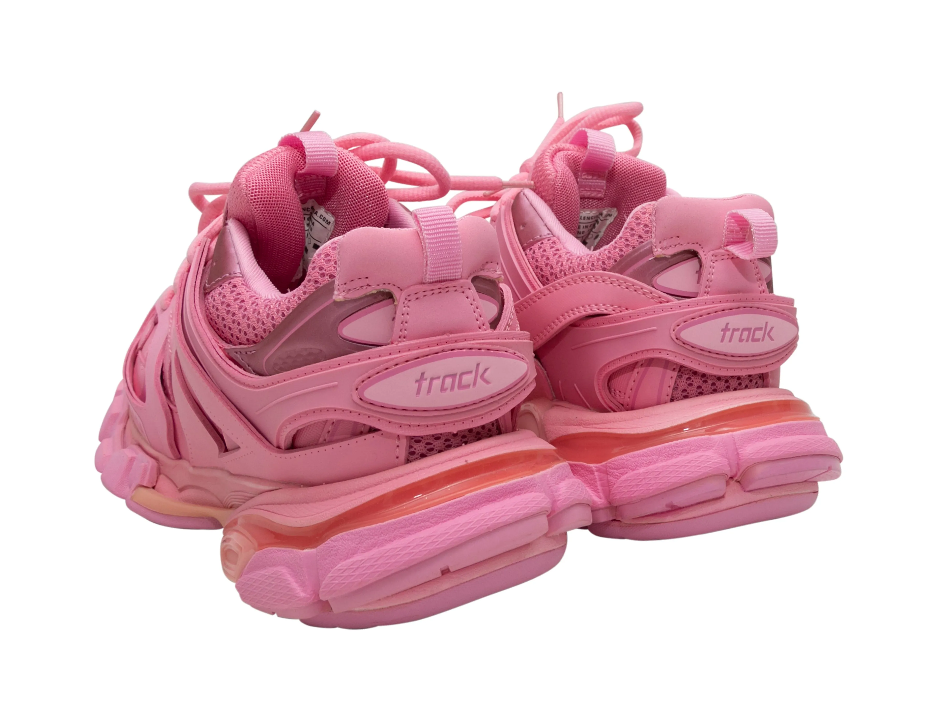 Hot Pink Balenciaga Low-Top Track Sneakers Size 38