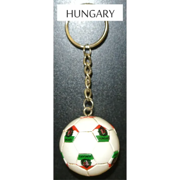 Hungary Soccer Ball Metal Key Chain