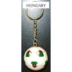 Hungary Soccer Ball Metal Key Chain