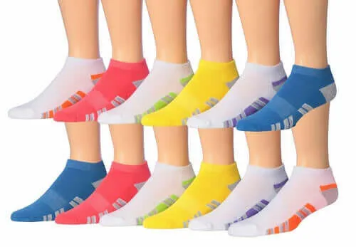 James Fiallo Men's 12-Pairs Performance Low Cut Athletic Sport Socks