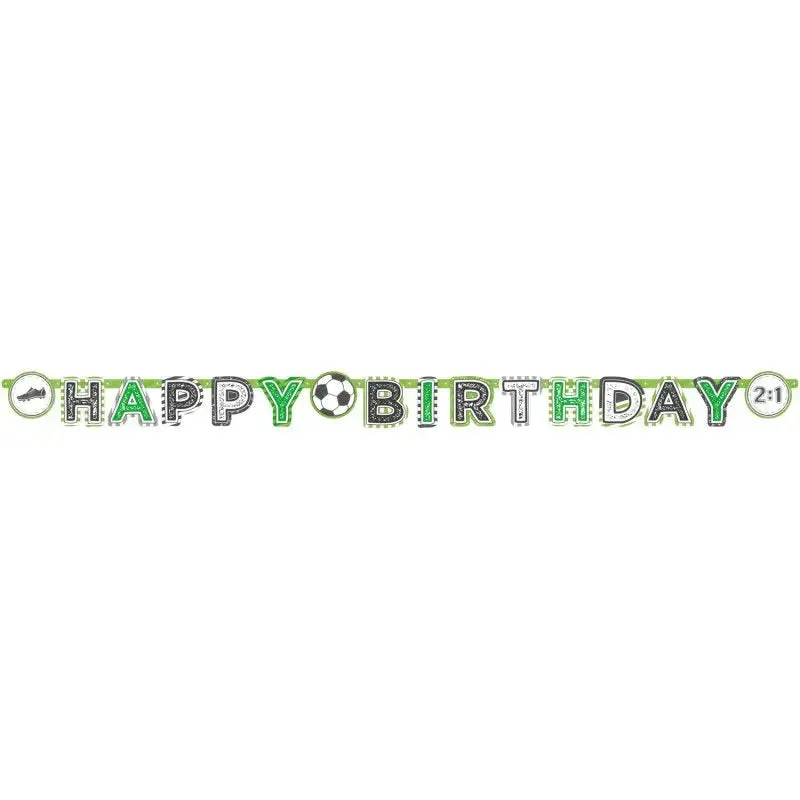 Kicker Party Soccer Happy Birthday Banner