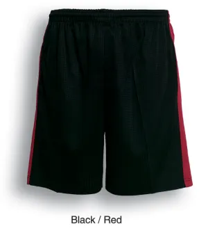 Kids Panel Soccer Shorts - Black/Red