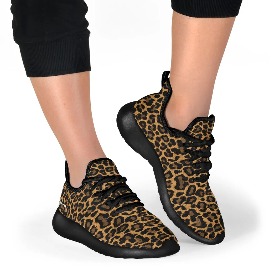 Leopard Mesh Knit Sneakers