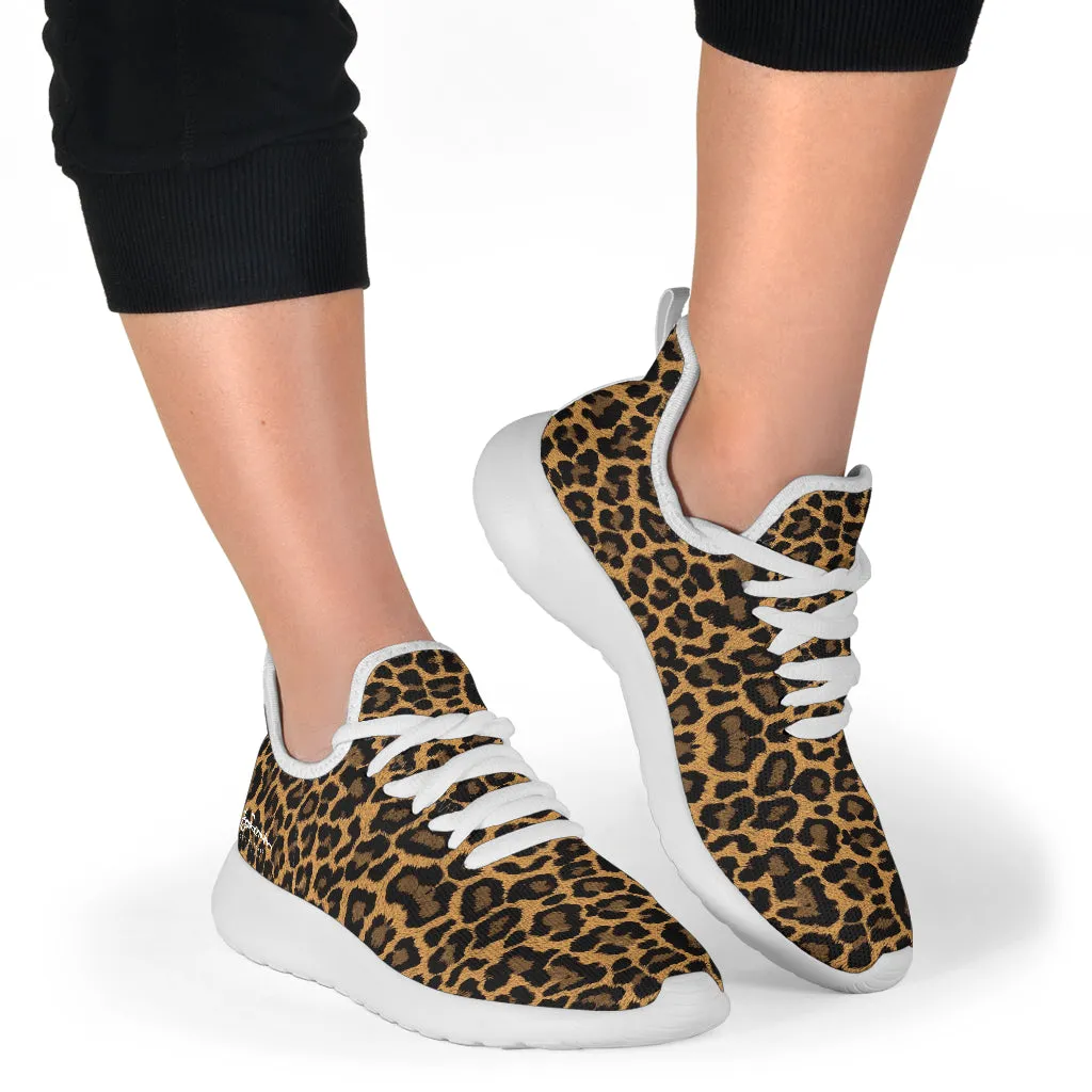 Leopard Mesh Knit Sneakers