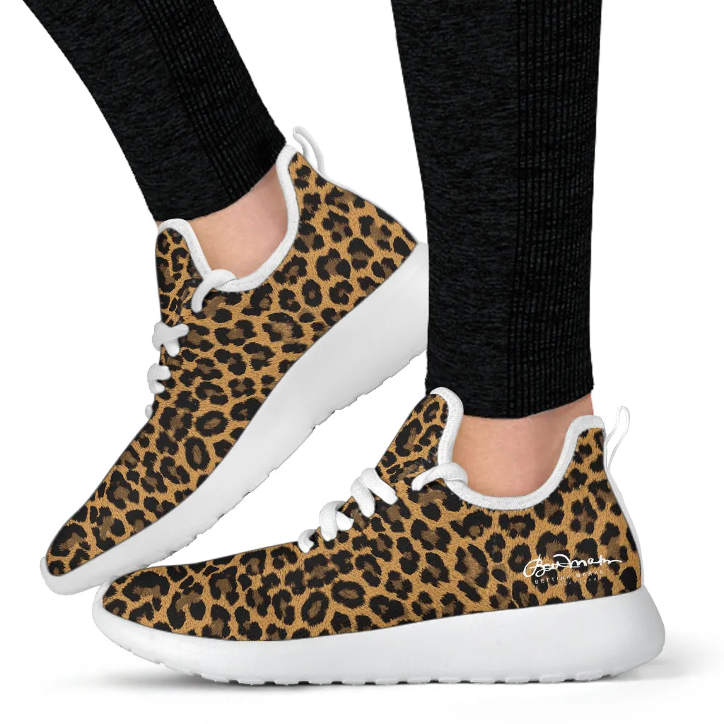 Leopard Mesh Knit Sneakers