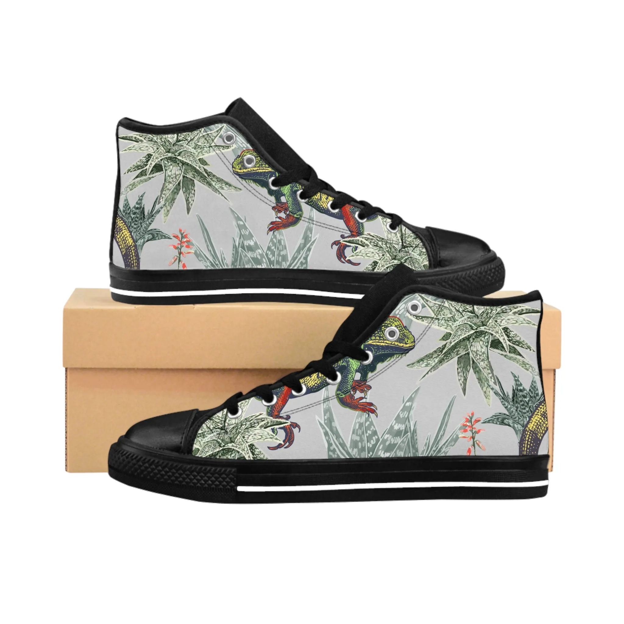 Lizard and Leaves Women's Classic Sneakers