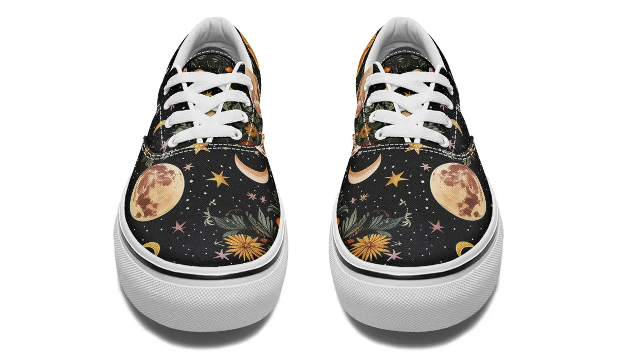 Lunar Meadow Street Sneakers - Premium Vegan Canvas Sneakers with Durable Waffle Soles