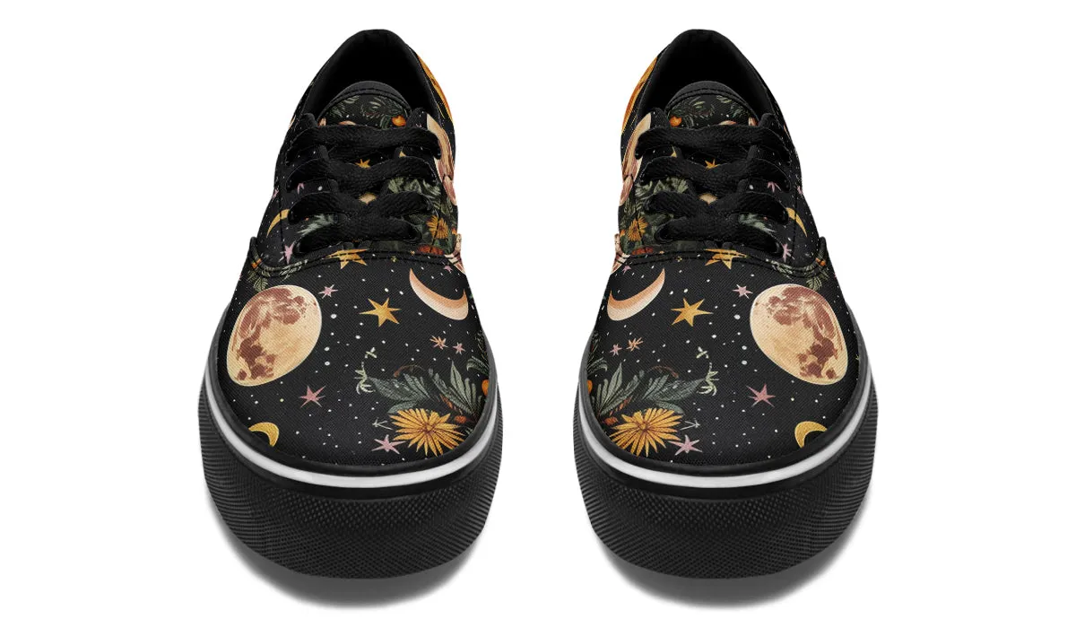 Lunar Meadow Street Sneakers - Premium Vegan Canvas Sneakers with Durable Waffle Soles