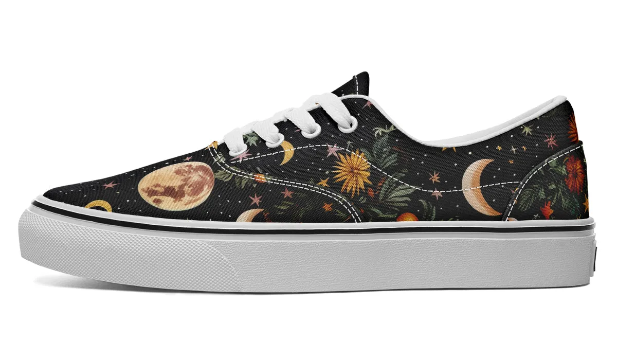 Lunar Meadow Street Sneakers - Premium Vegan Canvas Sneakers with Durable Waffle Soles