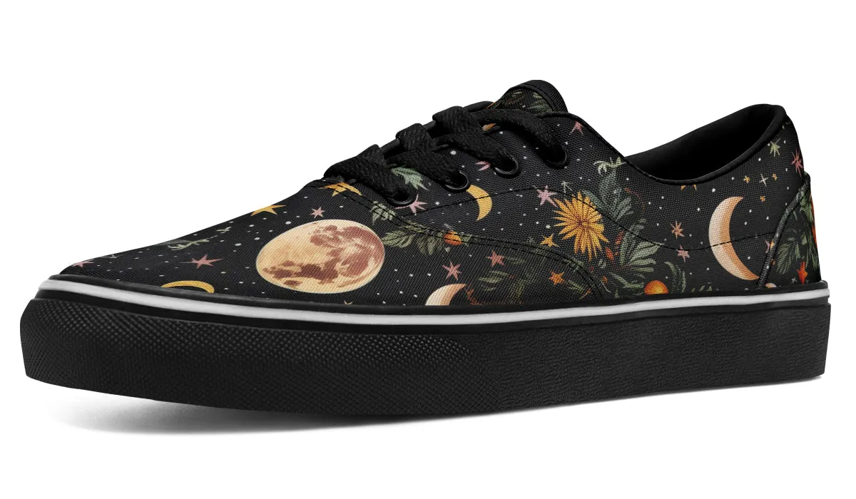 Lunar Meadow Street Sneakers - Premium Vegan Canvas Sneakers with Durable Waffle Soles