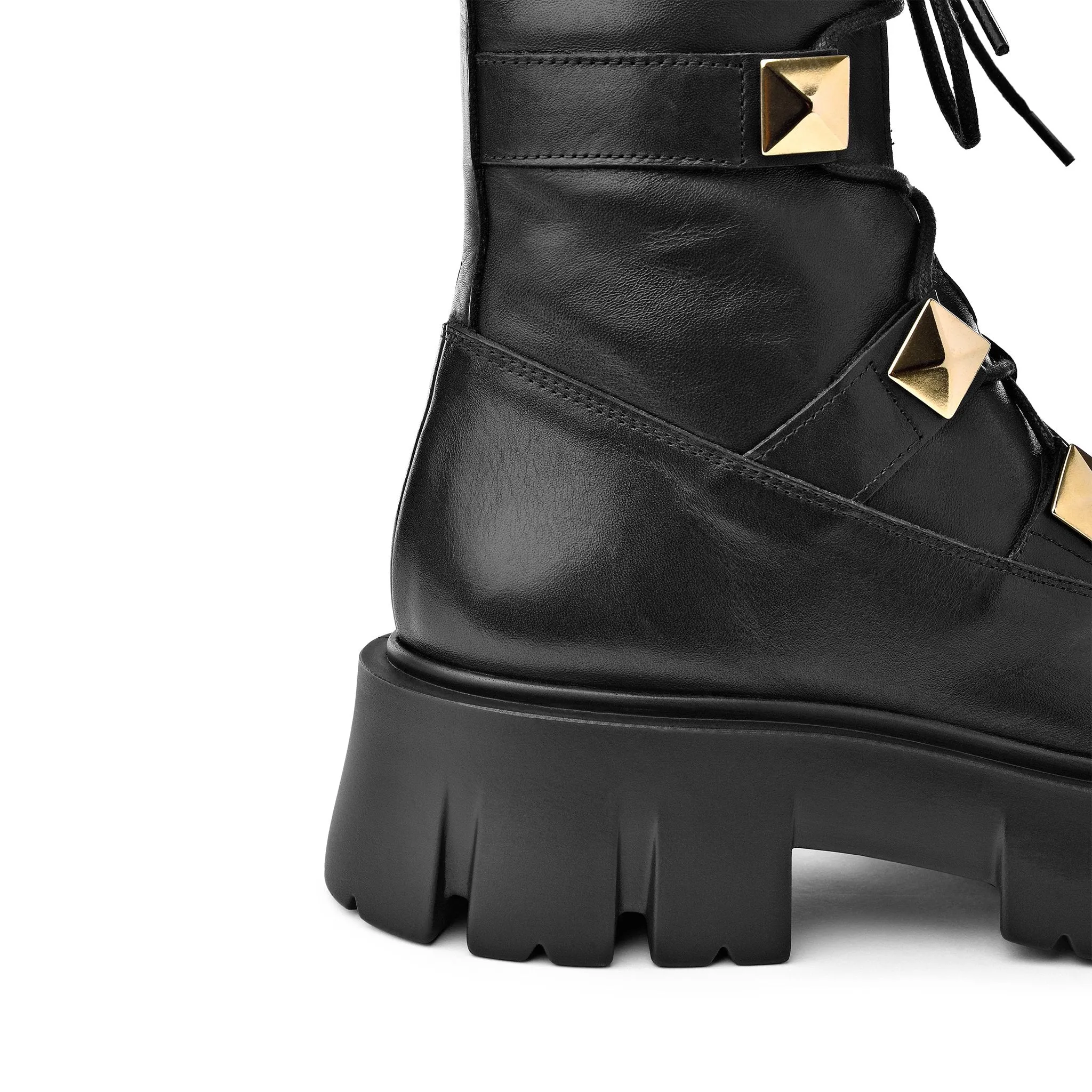 Mako Pyramid Studs Combat Boots