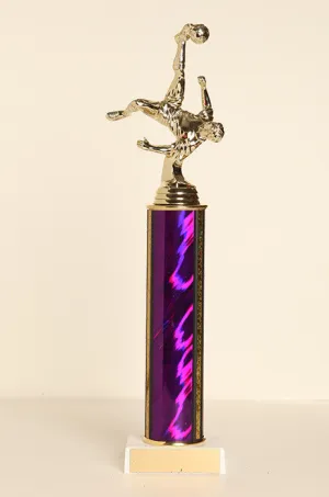 Male Soccer Bicycle Kick Tube Trophy