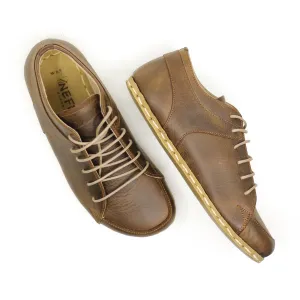 Men's Copper Rivet Earthing Leather Sneaker in New Classic Brown