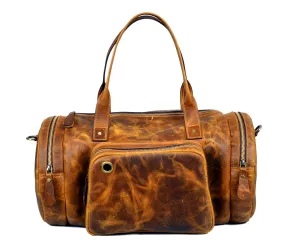 Mens Leather Overnight Bag