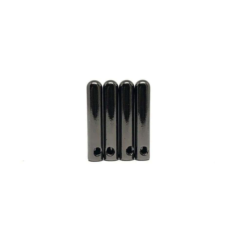 Metal Aglets Removable Tips - Gunmetal Black