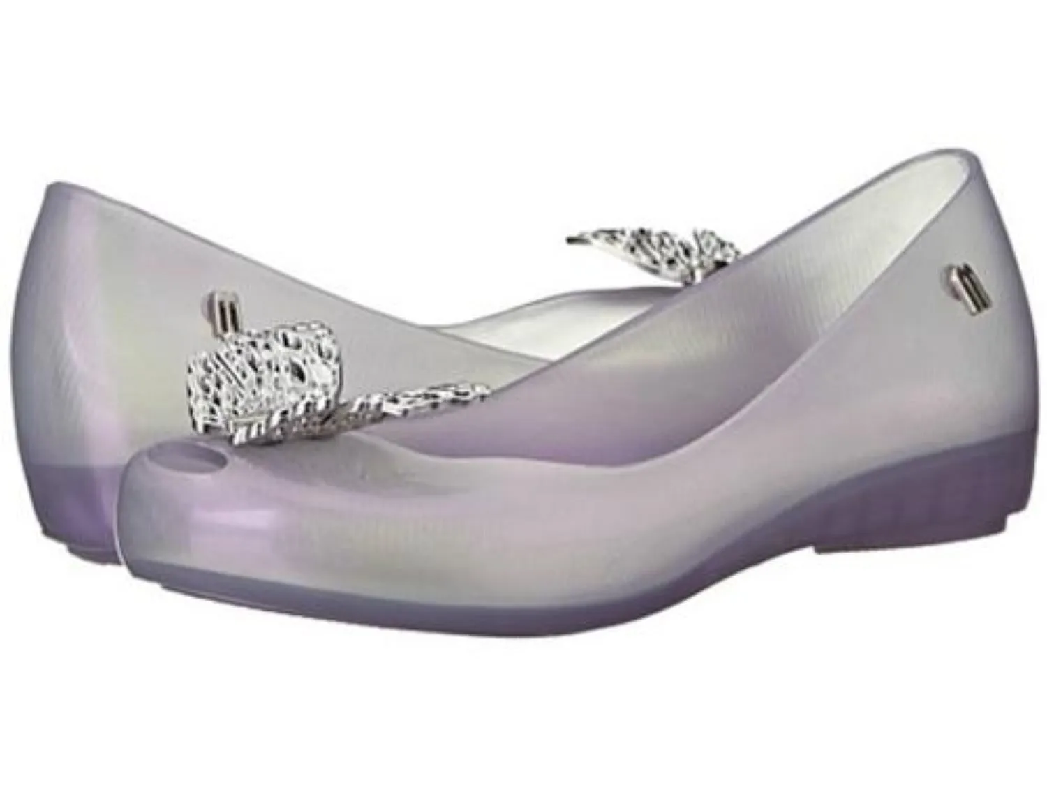 Mini Melissa Ultragirl Youth Clear Cinderella Butterfly Shoes