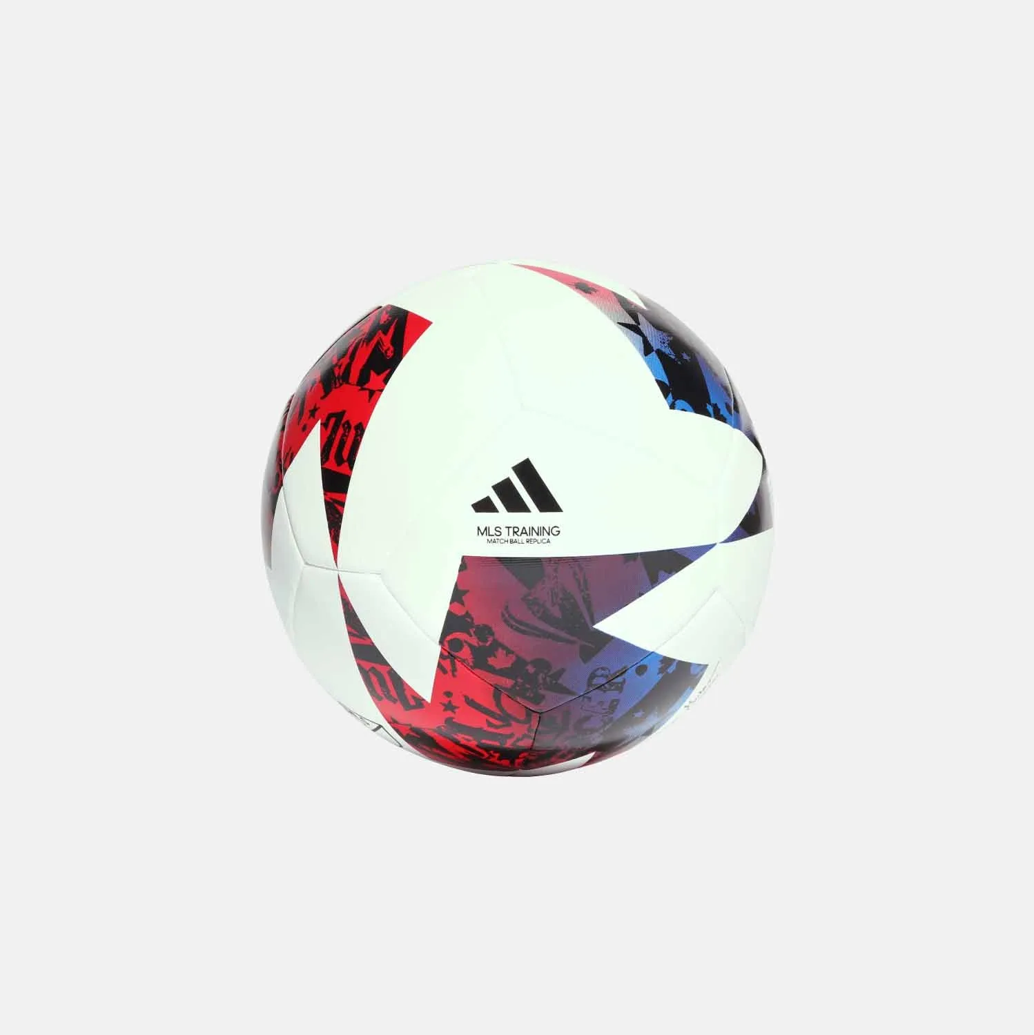 MLS Training Soccer Ball, White/Blue/Red (Sizes 3-5)