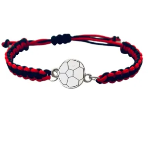 Multi Colored Silver Soccer Bracelet - Pick Colors & Charms