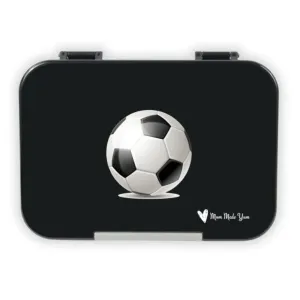 Mum Made Yum Medium Bento Lunch Box - Black Soccer