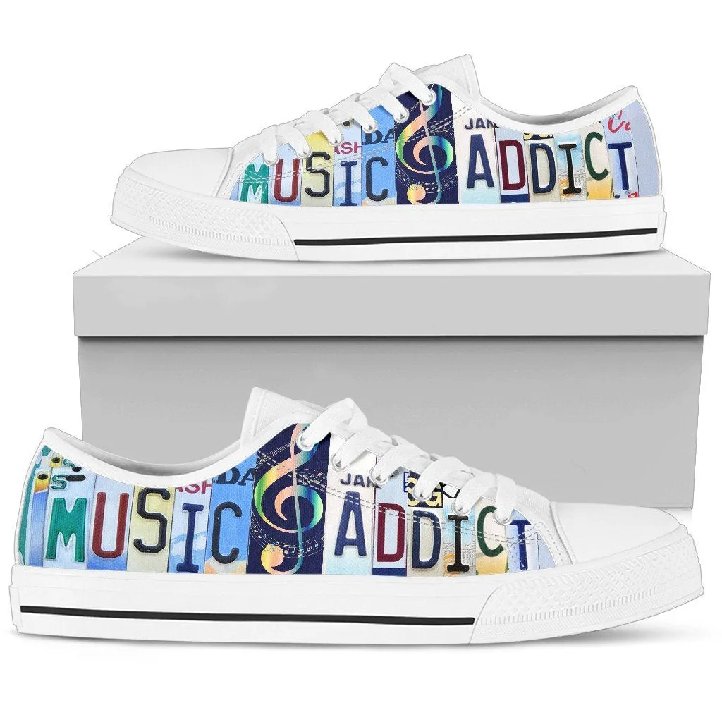 Music Addict Low Top Shoes Women